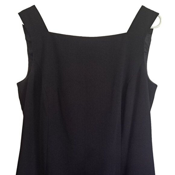 Virgo Women's 12 Black Sleeveless Sheath Dress Drape Back Office - Picture 4 of 8